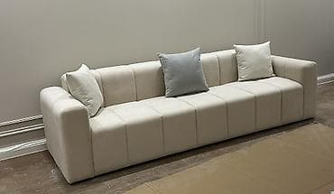 divanlari: Minimalist dizayna malik, neytral açıq bej rəngli, geniş oturacaqlı 3 — 1