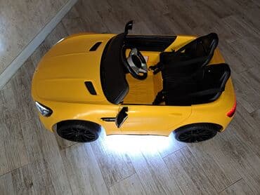 детский мотоцикл каталка: Uşaq üçün elektrikli ride-on avtomobil – sarı rəngdə sport kabriolet — 9