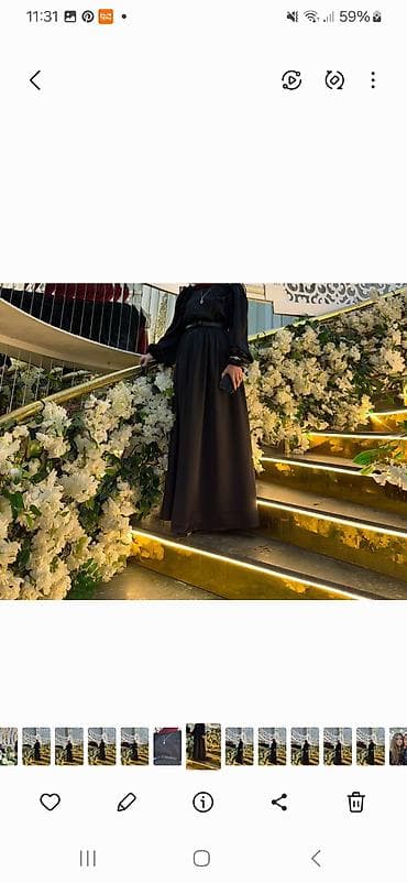 bu ilin debi: Qara axşam geyimi – zərif uzun don - Rəng: qara - Dizayn: uzun — 1