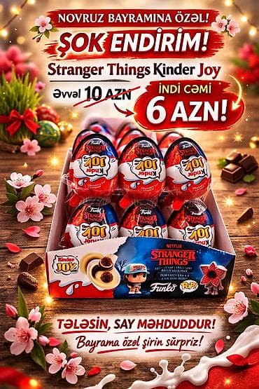 Məhsul: Kinder Joy x Stranger Things (Funko Pop! temalı xüsusi
