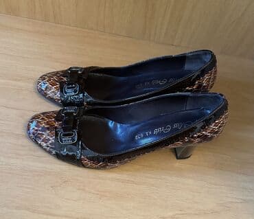 туфли мужские на кожаной подошве: Tuflilər, Ölçü: 39, rəng - Qəhvəyi, İşlənmiş — 2