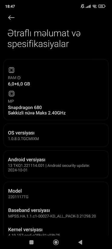 redmi note 11 qiyməti: Redmi Note 11, 128 GB, rəng - Qara, İki sim kartlı, Sənədlərlə — 2