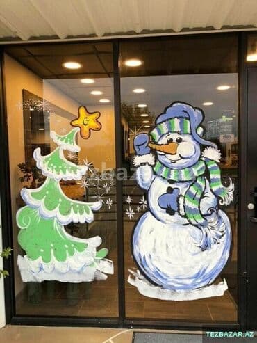 Hədiyyə bağlamaları: Xüsusi yeni il vitraj rəsmləri – şüşə üzərində əl işi dekor - Mövzu — 6