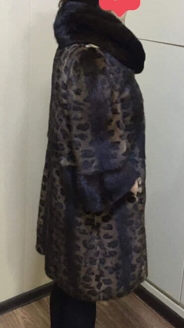 шуба норковая новая: Шуба. Норковый воротник. Леопард. Размер М — 3