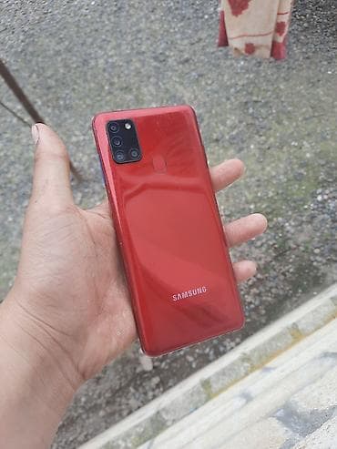 iphone 8 plus qiymetleri: Samsung Galaxy A21S, rəng - Qırmızı — 1