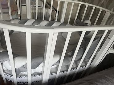 beshik: Oğlan və qız üçün, Yeni, Yumru, Beşik, Dəst ilə, Matras ilə, Yellənmə mexanizmsiz — 3