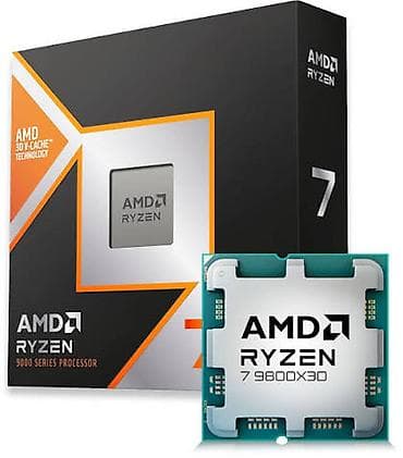 Prosessor AMD Ryzen 7 9800X3D, > 4 GHz, 8 nüvə, Yeni