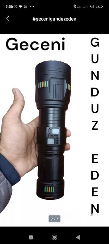 baş feneri: #gecenigunduzeden #fanar #lampa #powerbankl #Fanar in telefona — 8
