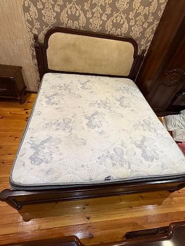 üzlük taxta: İkinəfərlik çarpayı, Matras ilə, Siyirməsiz — 2