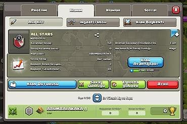 Боксерские груши: Clash of Clans klanı – ALL STARS (#Q2QVCPJV) - Klan səviyyəsi: 6 - — 3