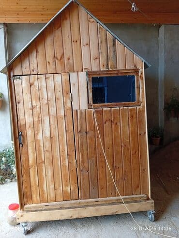 amerika devequsu haqqinda melumat: Taxta köçürülə bilən quş evi (küpə/heyvanxana) - Material: xaricdə — 1