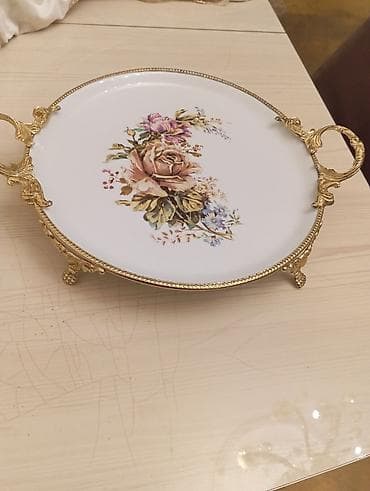 Porcelain süfrə ləyən/tray - Material: ağ porselen lövhə - Üzərində — 7