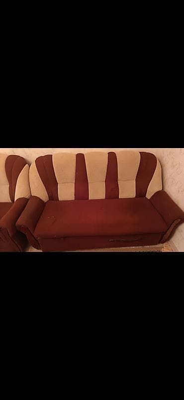 Yumşaq mebel dəsti – divan və kreslo Unvan: 3 sayli asan xidmətin
