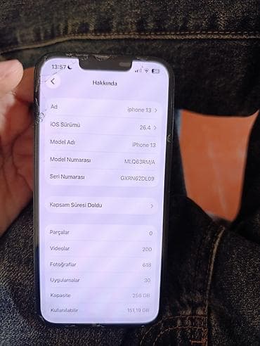 iphone 14 pro max adapter qiymeti: IPhone 13, 256 GB, Qara, Face ID — 6