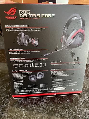hyperx cloud alpha s: ASUS ROG Delta S Core – 3.5 mm gaming qulaqcıq-mikrofonu — 2