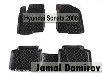 антискользящие коврики: Hyundai Sonata 2008 üçün poliuretan ayaqaltılar, Полиуретановые — 1