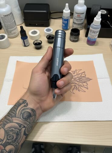 MAST döymə (tattoo) maşını və MAST rəqəmsal enerji bloku — 1