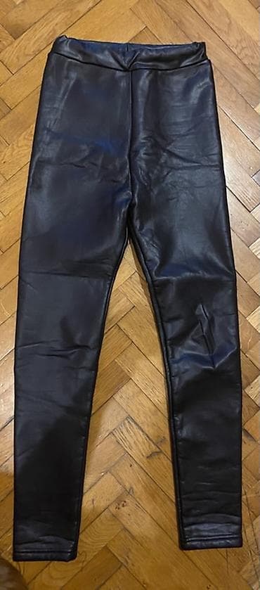 Bayram kostyumları: Qara eko‑dəri şalvar/leggins - Material: yumşaq, parıltılı eko‑dəri — 1