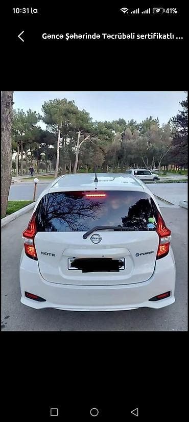 chevrolet azerbaijan merkezi: Gəncə şəhərində Nissan note arenada gunluk 25 azn 300 depozit — 1