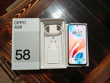 Oppo A58 4G, 128 GB, rəng - Qara, Sensor, Barmaq izi, İki sim kartlı
