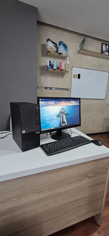 evlere kabelsiz internet: Lenovo kompüter dəsti Intel Core i3 10100 3.60GHz Ram - 8 GB DDR4 — 5