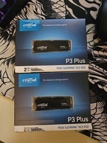 m 2: Daxili SSD disk Crucial, 2 TB, M.2 — 1