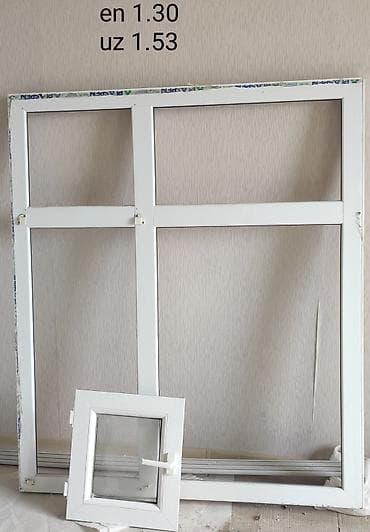 taxta gapilar: PVC balkon çıxış qapısı və pəncərə dəsti - Material: ağ PVC profil — 5