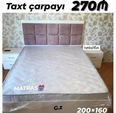 taxt sumqayıt: Yeni, İkinəfərlik çarpayı, Bazasız, Matras ilə, Siyirməli, Azərbaycan — 9