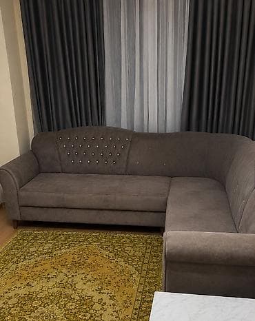 Divanlar: Künc divan, İşlənmiş, Açılmayan, Bazasız, Parça, Çatdırılma yoxdur — 1