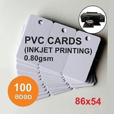 Moyka avadanlığı: Epson, HP, Canon printerlərində çap etmək üçün 86*54mm parlaq 3-lü PVC — 1