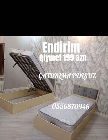 taxt: Yeni, Təknəfərlik çarpayı, Bazasız, Matras ilə, Siyirməsiz, Azərbaycan — 3