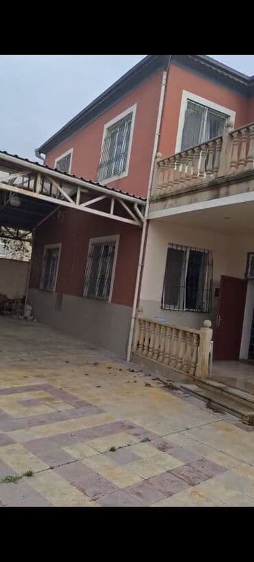 Комнаты: Ikimərtəbəli həyət evi - Plan: 2 mərtəbə, geniş eyvanlı və pilləkənli — 1