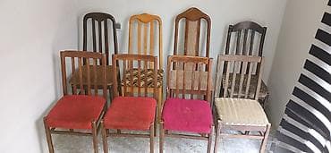 stol stul: Qonaq otağı üçün, İşlənmiş, Qatlanmayan, Stul — 4
