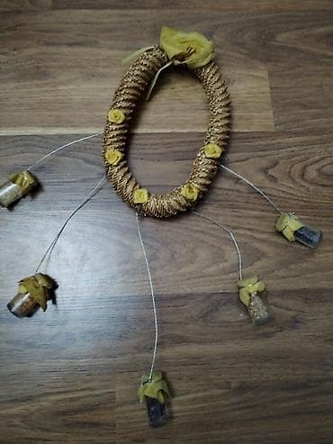 Bayram məhsulları: Rustik dekorativ asma dəst - Materiallar: juta ipi/çul bezi, kəndir — 2