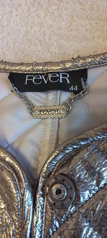 geyim alıram: Çiniçidən alınan FEVER qadın gödəkçəsi – metalik gümüş rəngli — 5