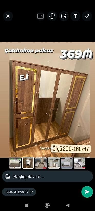 güzgü mebel: Dolab — 1