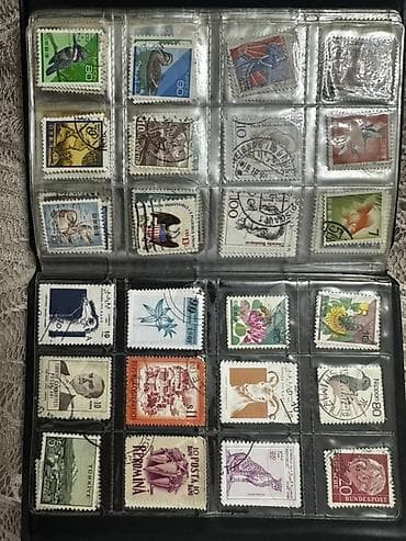 Musiqi alətləri: Kolleksiya albomu – müxtəlif ölkələrdən köhnə poçt markaları — 10