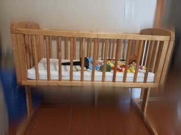 uwaq yelencekleri: Для девочки и мальчика, Новый, Четырехугольная, Колыбель, С бортиками, С матрасом, С механизмом качания — 3