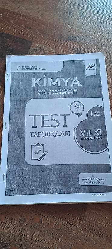 Məhsul: Kimya – Yeni təhsil proqramı (kurikulum) üzrə qiymətləndirmə