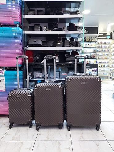 Çamadanlar: 3-lü sərnişin çamadan dəsti - Ölçülər: kabin (kiçik), orta və böyük — 1