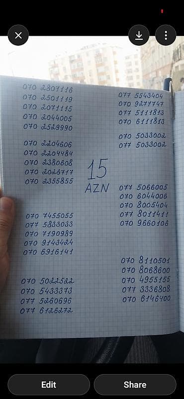i̇rşad telefon qiymetleri: Kateqoriya: Mobil nömrələr üçün seçmə kombinasiyalar Təsvir: - — 1