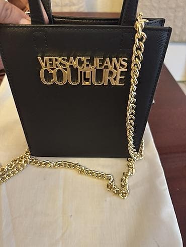 Versace Jeans Couture kiçik ölçülü çanta - Rəng: qara - Material — 3