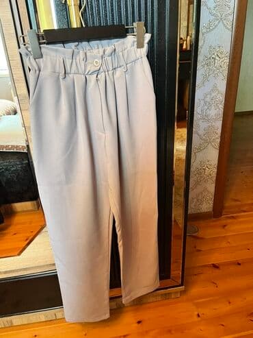 женский костюм новый: Zərif açıq bej rəngdə qadın kostyumu – pencək və şalvardan ibarət — 2