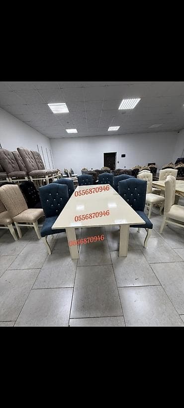 Qonaq otağı üçün, Yeni, Açılmayan, Dördbucaq masa, 6 stul