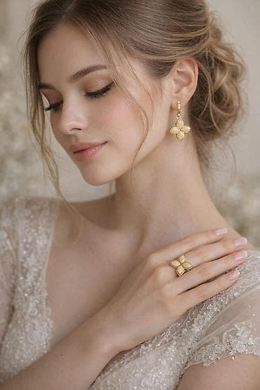 converse canta: Dəstə daxildir: Sırğa, Üzük, Sarı qızıl, 585 Əyar, 6 g — 1