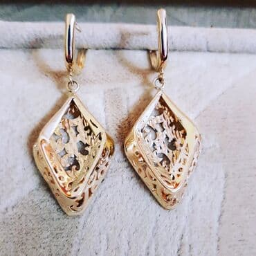 sirqalar qizil: Sırğa, Sarı qızıl, 585 Əyar, 524 g — 2