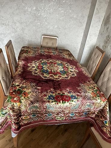 masa ortusu: Masa örtüyü – klassik naxışlı, məxməri fakturalı - Forma və ölçü — 4