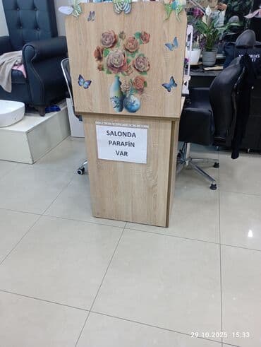 стол для маникюра: Düz masa, Polkalı, Teksturalı laminat — 3