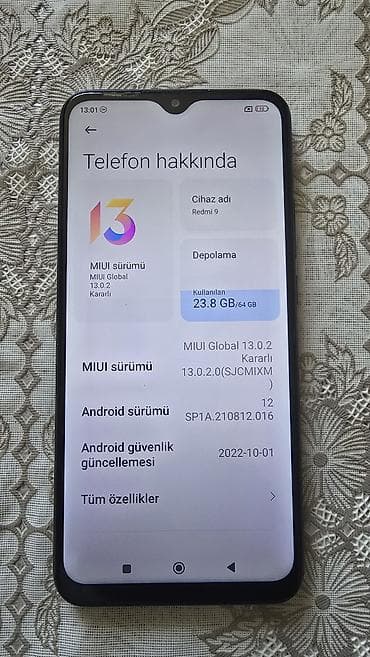 nokia 6 plus: Redmi 9, 64 GB, rəng - Qara, Barmaq izi — 1