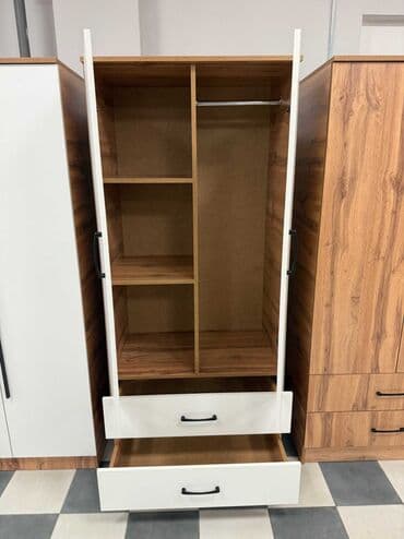тряпичный шкаф: Açılan, 2 qapılı Düz dolab, Qarderob, paltar dolabı — 4